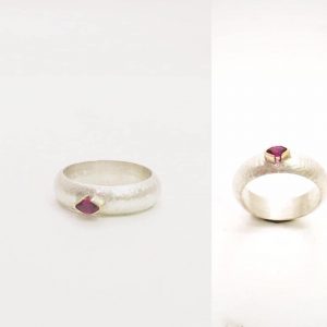Aura jewellery žiedas „Rubino spindesys’