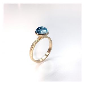 Aura Jewellery žiedas „Topazas aukse“