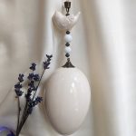 Stela Ceramics pakabinamas kiaušinis baltas